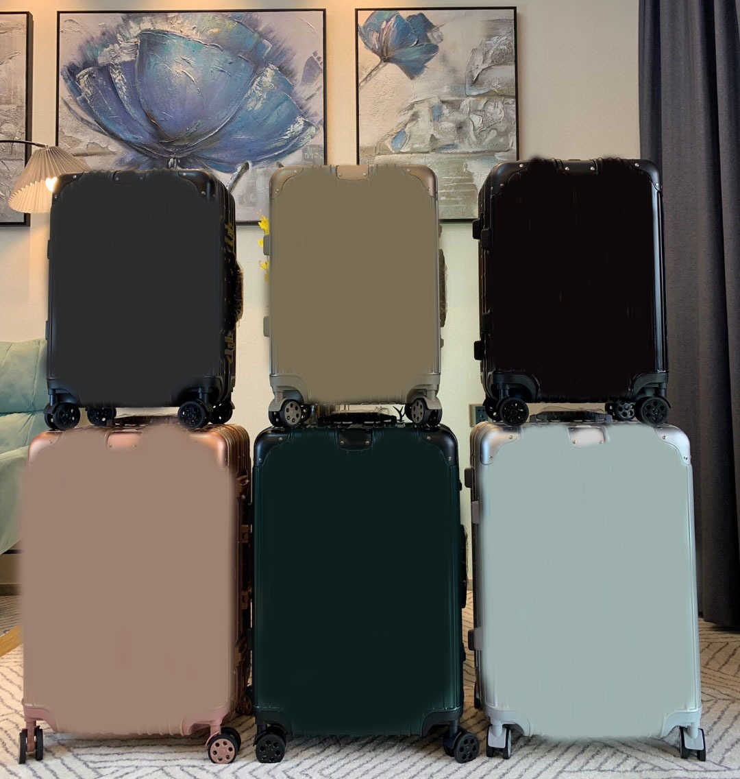 10AAA Suitcase PC RIW All-aluminium Alloy Thickened Aluminium Models Universal Mute Wheel Large-capacity Brand Case luggage travel 240109-image-941745481