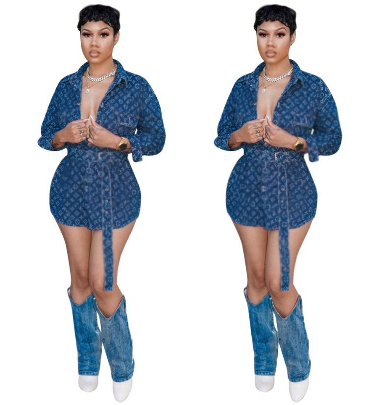 Spring new Women&#039;s Denim Shirts Casual fashion brand Denim jacket women&#039;s designer Shirts J6171-image-941926931