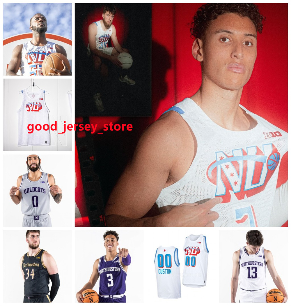Boo Buie Nick Martinelli Northwestern Wildcats Basketball Jersey Custom Stitched Mens Youth Ty Berry Blake Barkley Ryan Langborg Northwestern Jer-image-942020613