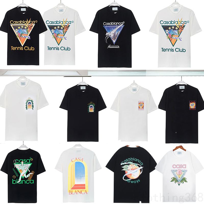 mens designer t shirt woman tops casa blanca shirt tee Luxury Letter printing t shirt round neck short sleeved shirt summer Street Sweatshirt cas-image-942044965