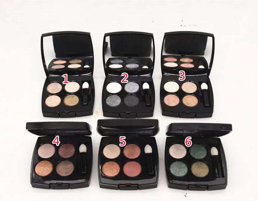 New 4 Color Eye Shadow Palette Glitter OMBRE A PAUPIEPES EFFETS MULTIPLES Shimmer Eyeshadow 6pcs LL-image-942001114