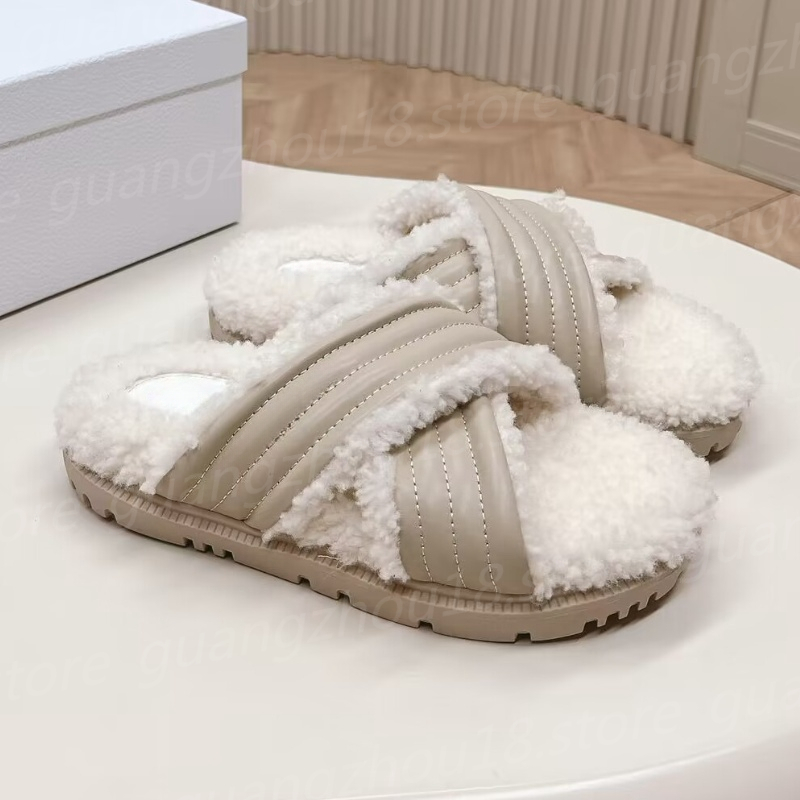 (go off picture not the description) 10A Premium Designer Slippers Leather with Fur no Fur Winter Warm Women's Indoor Outdoor Shoes Summer S-image-941965587
