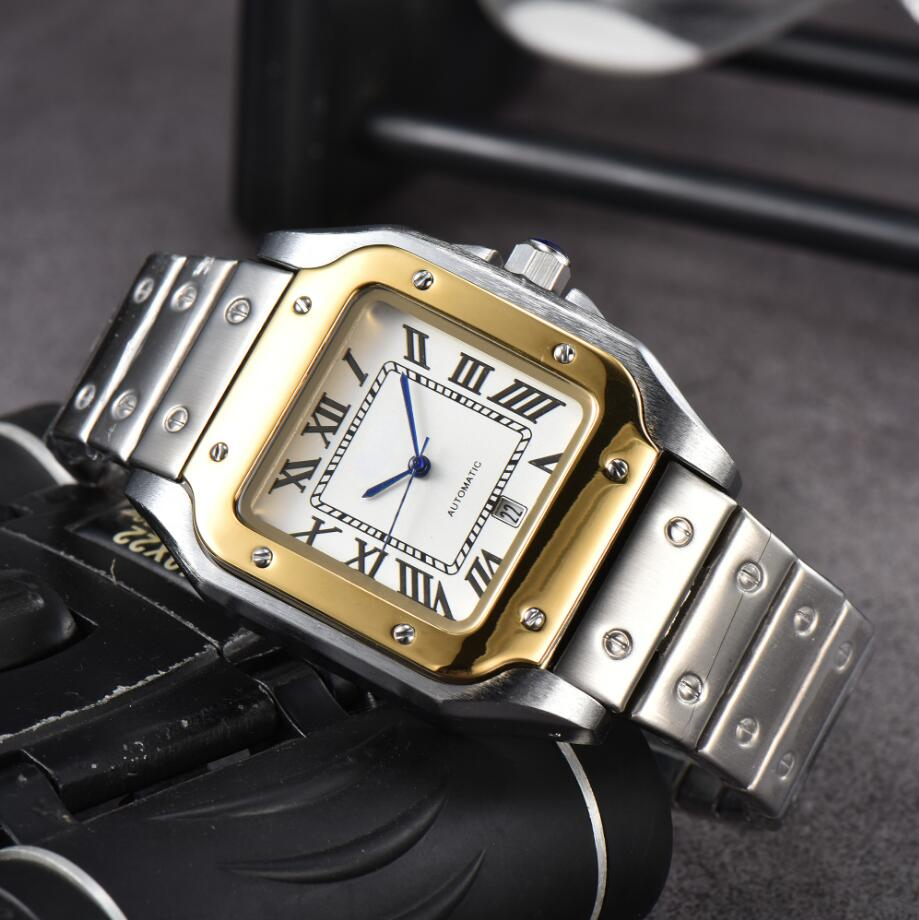 Fashion brand Wrist-watch 2026 Mens lady tank Dress Watch classic Square Quartz Watches high quality Movement Stainless steel strap Bracelet Wris-image-942142887