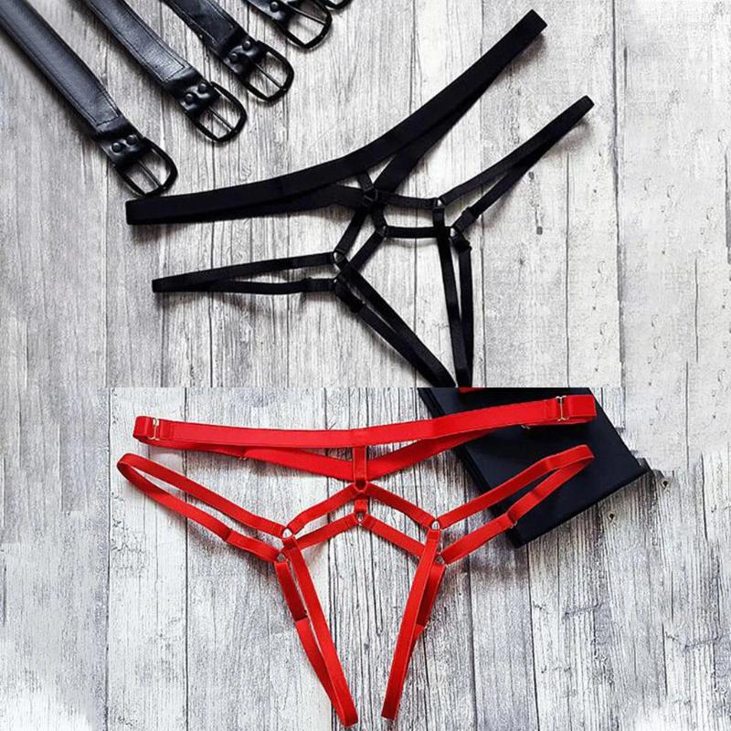 Women's Panties Sexy Open Crotch Lingerie Women Hollow Bandage Briefs Crotchless Female Thong Transparent Underwear Calcinhas #53-image-945880713