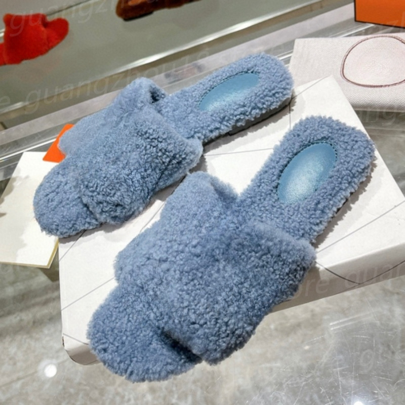 High Quality Designer Slippers with Teddy Fur Women's Winter Warm Outdoor Indoor Slipper 19355-image-942154158