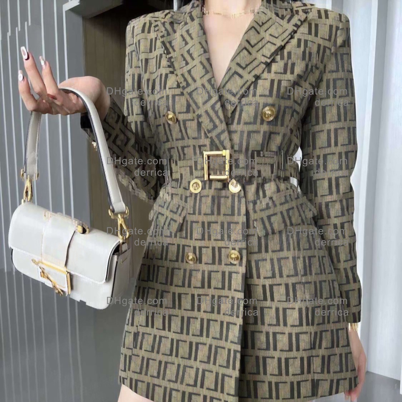 women suit designer jacket womens fashion letter pattern Suit coat casual coats lapel cardigan button suits Jacket-image-942146660