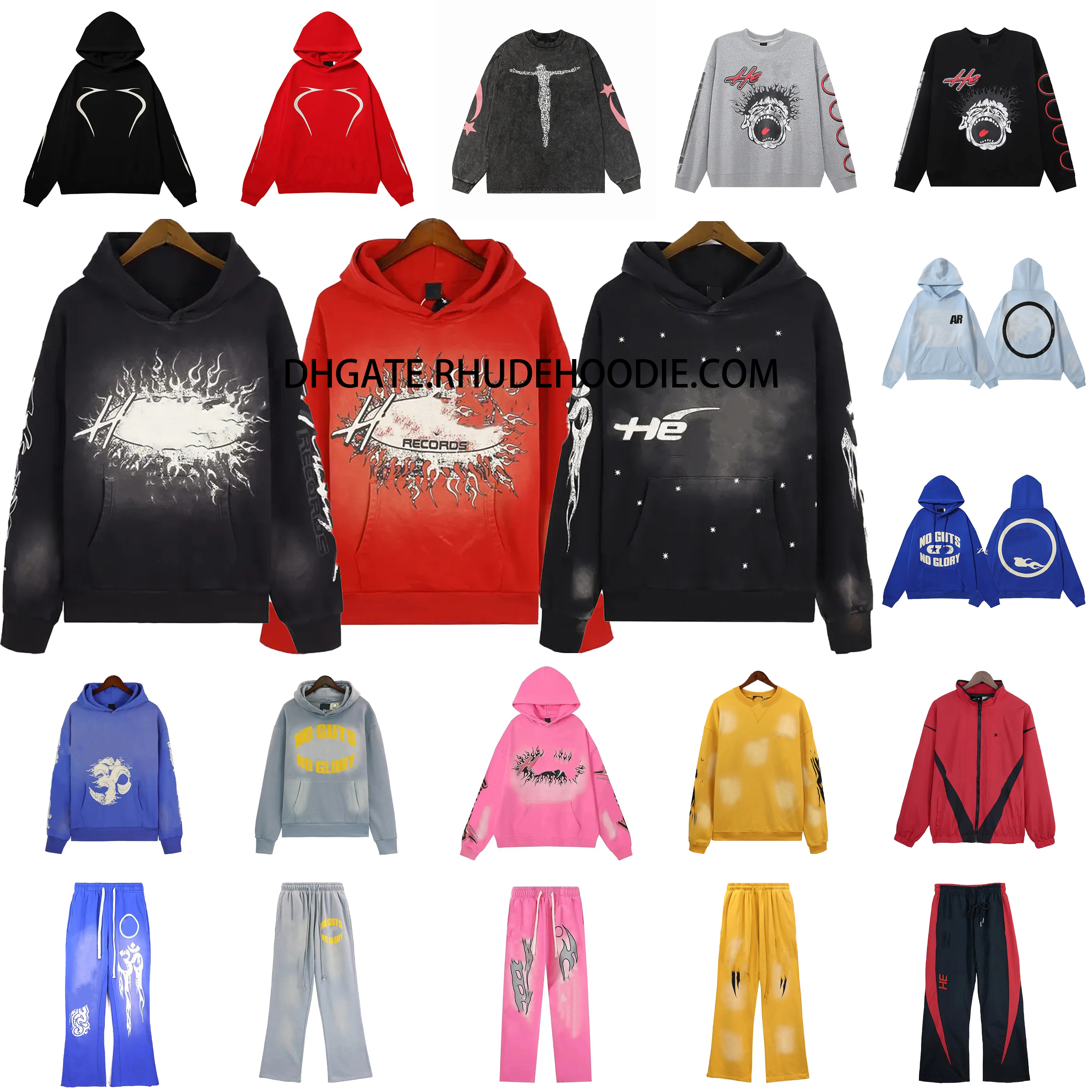 designer hoodies men's Graffiti tracksuit pullover hooded cotton packets graphic printed long sleeve thick loose fitting outfit sweatshirt Hiph