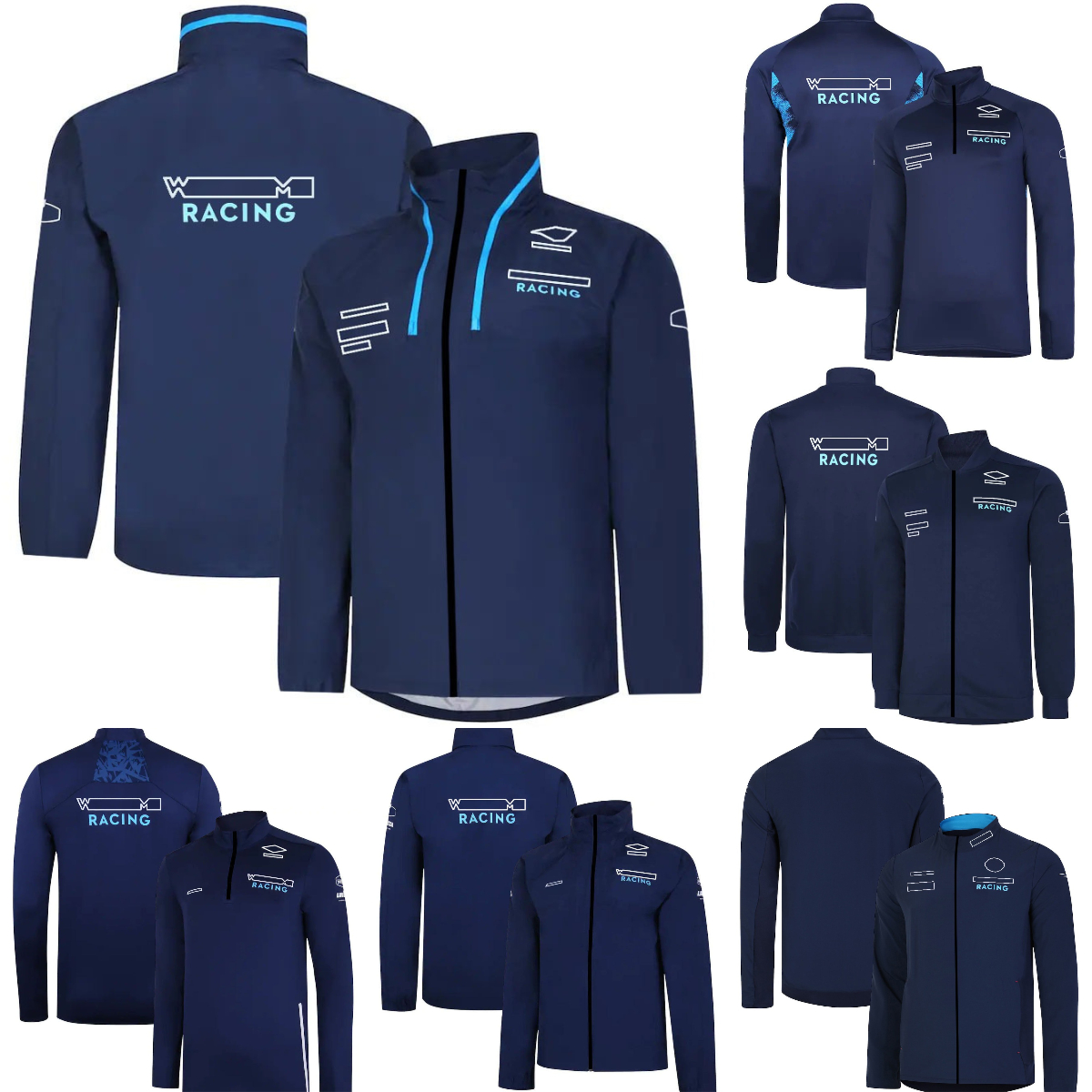 2022-2023 F1 Veste Formule 1 Équipe Men's Zip Up Veste Racing Racing Windbreaker Auteur d'hiver Mate d'hiver