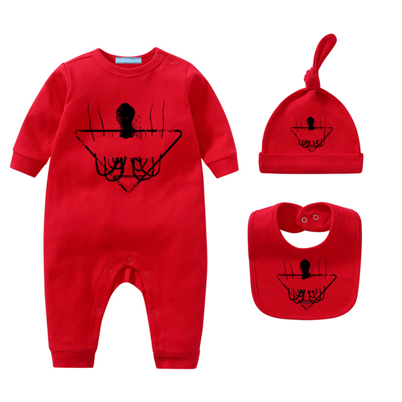 Kids Designer Sets Baby Luxury Jumpsuit P Logo Childrens Romper Brand Name Three Piece Suit Boy Girl New Born Clothes DJD2408027