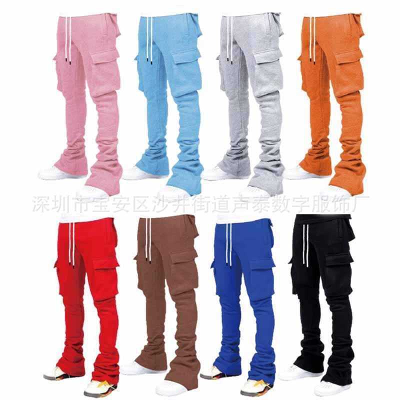 Automne et hiver couleur masculine Couleur décontractée plus pantalon de poche enlece
