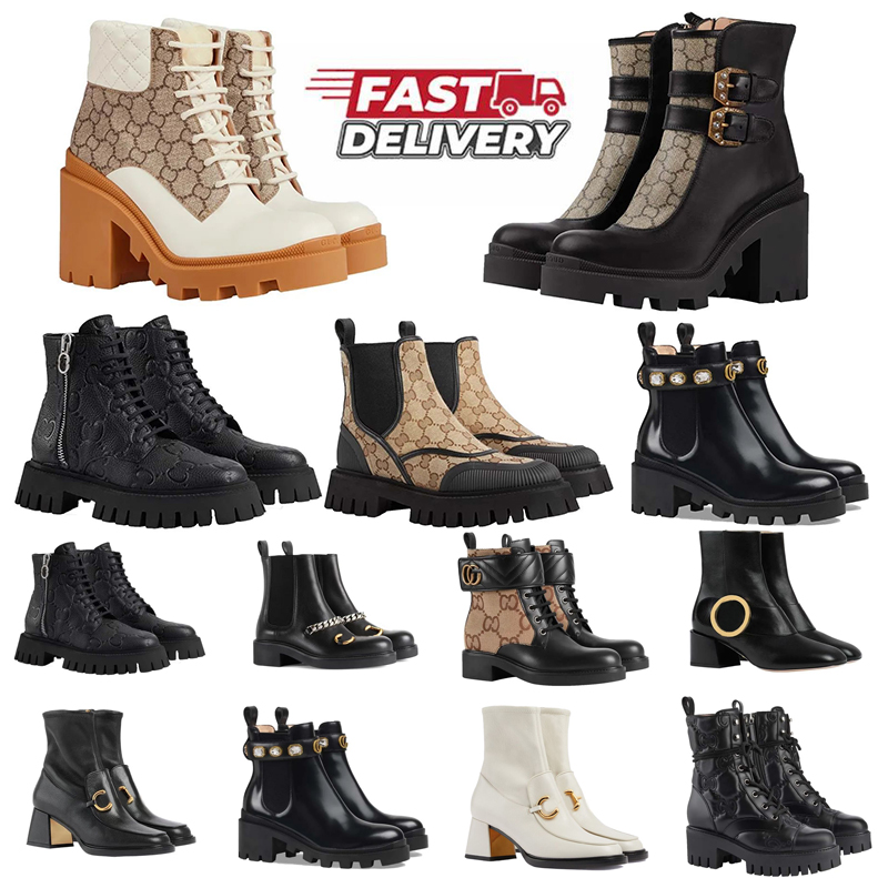 Designer Boots Lace-Up Boots High Quality Men Women Boots Real Leather Half Boot Classic Style Shoes Winter Fall Snow Boots Nylon Canvas Ankle Boot