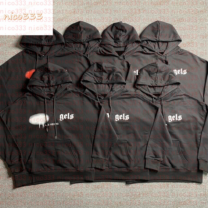 Angels Spray City Limited Letters avec Tags Cotton Black, Jaune, rouge, bleu et blanc avec des hommes et des femmes à capuche de mode décontracté