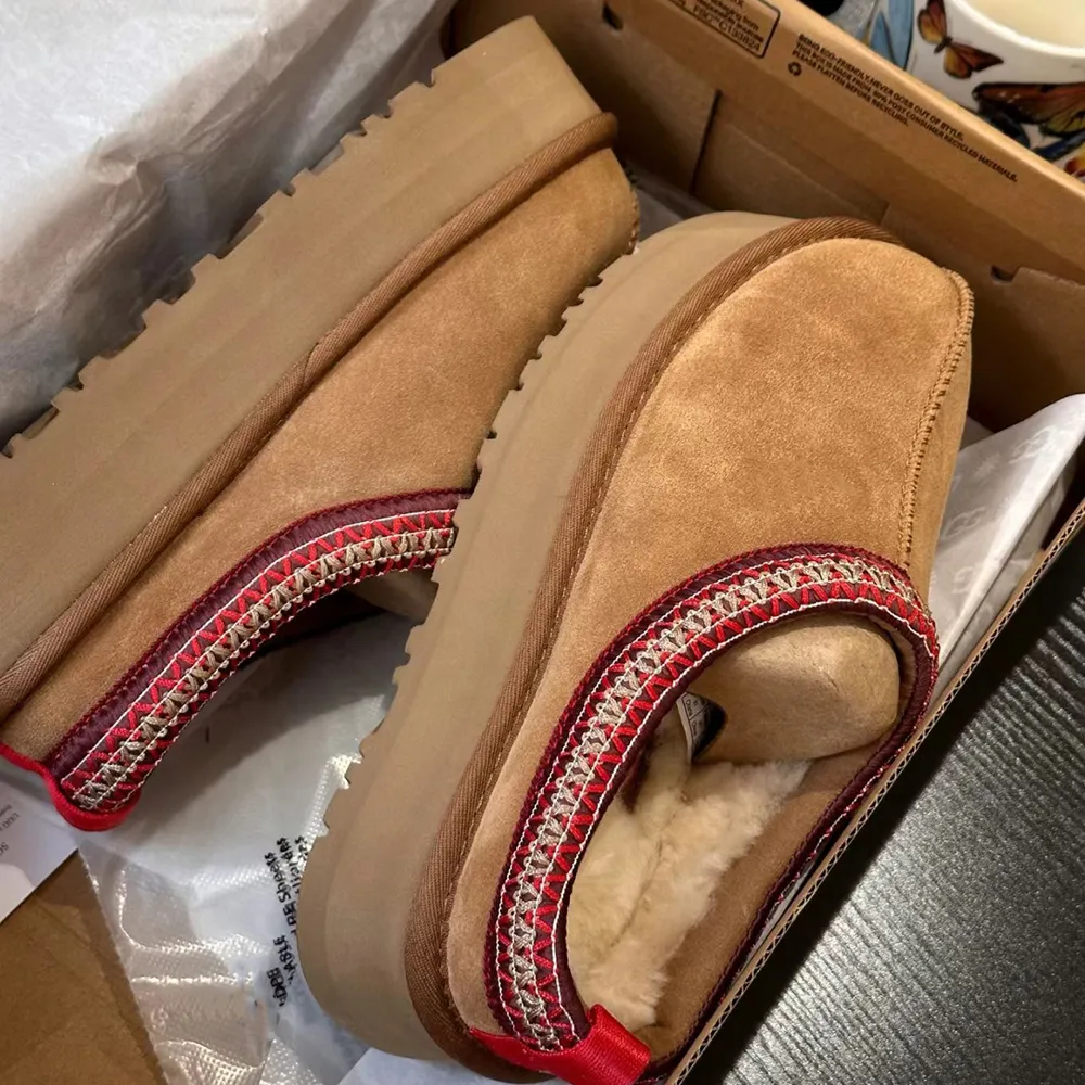 tasman pantoufles designer australie plate-forme pantoufle bottes tazz châtaigne chaussures australie diapositives moelleux en peau de mouton fou
