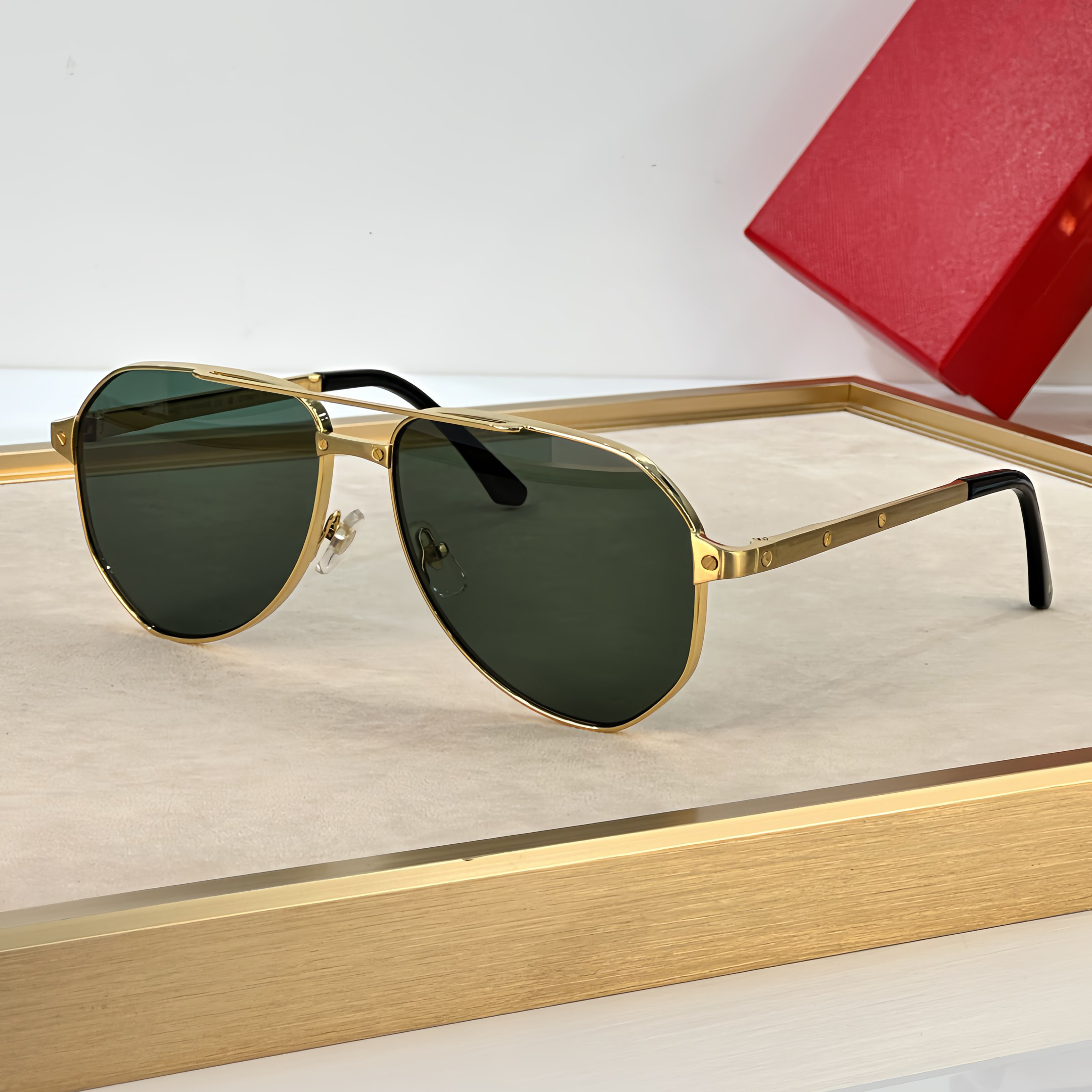 Fashion Sunglasses For Men and Women 0461 Summer Leisure Travel Catwalk Style UV400 Anti-Ultraviolet Retro Plate Oval Metal Full Frame Eyeglasses Ra