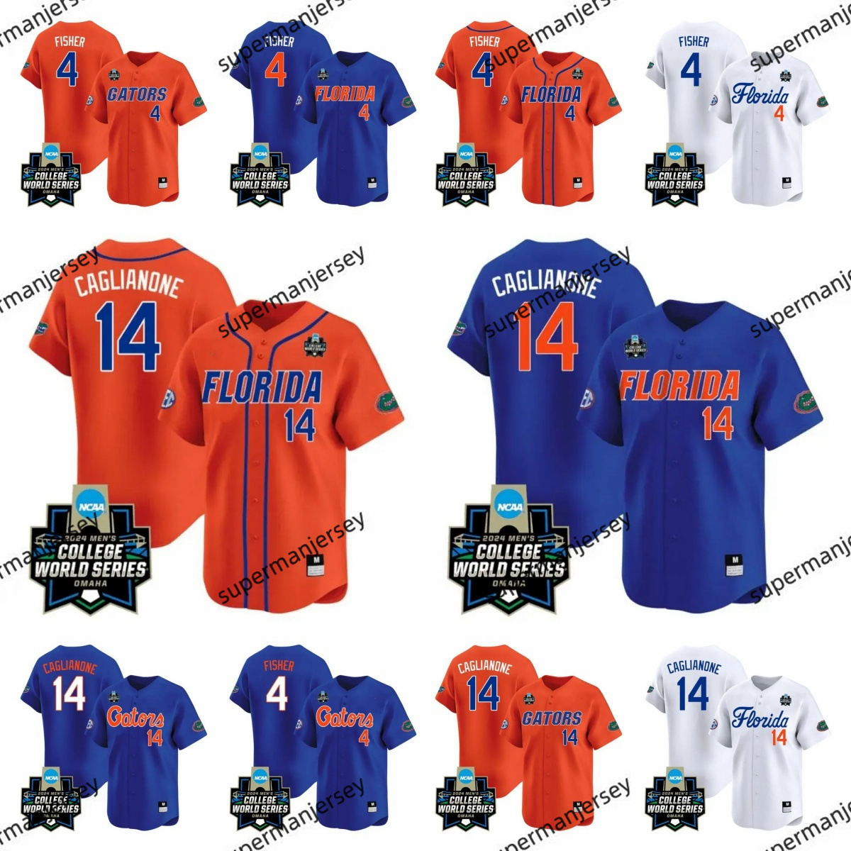 2024 NCAA Custom Florida Gators Bt Riopelle Baseball Jersey Brandon Sproat Luke Heyman Jac Caglianone Josh Rivera 24 College Orange Royal Blue Wo