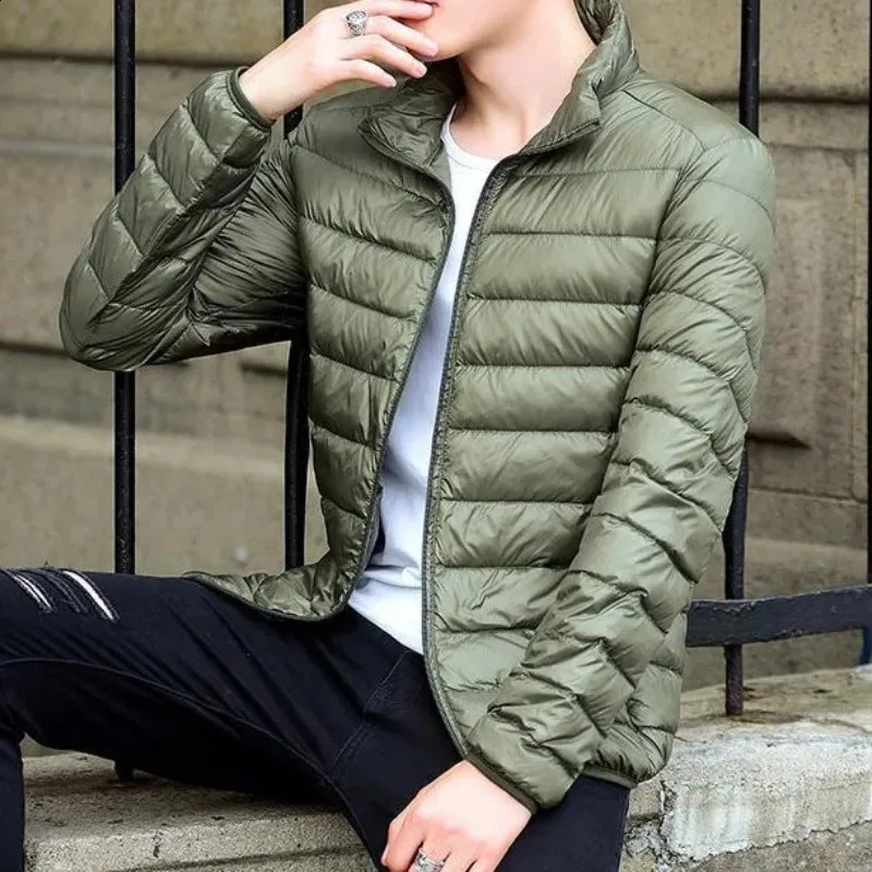 Autumn and winter mens hooded turtle neck solid pocket zipper lantern long sleeved loose cardigan parkour jacket fashionable casual top 240802