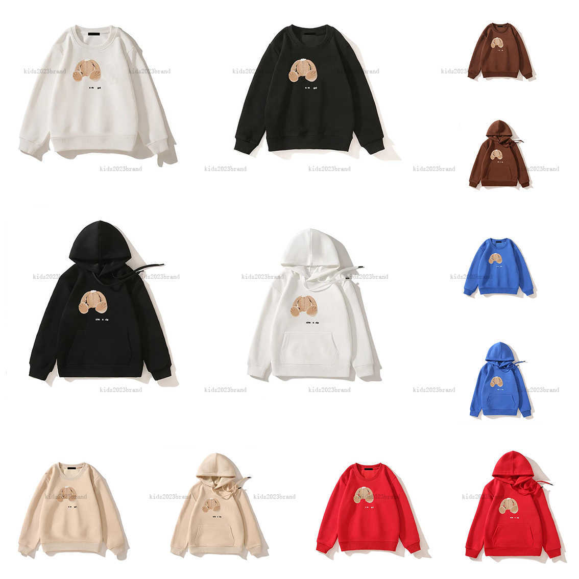 New Autumn kids hoodies kid sweater boys girls hooded baby clothes children Sweatshirts streetwear bear printed round neck tops