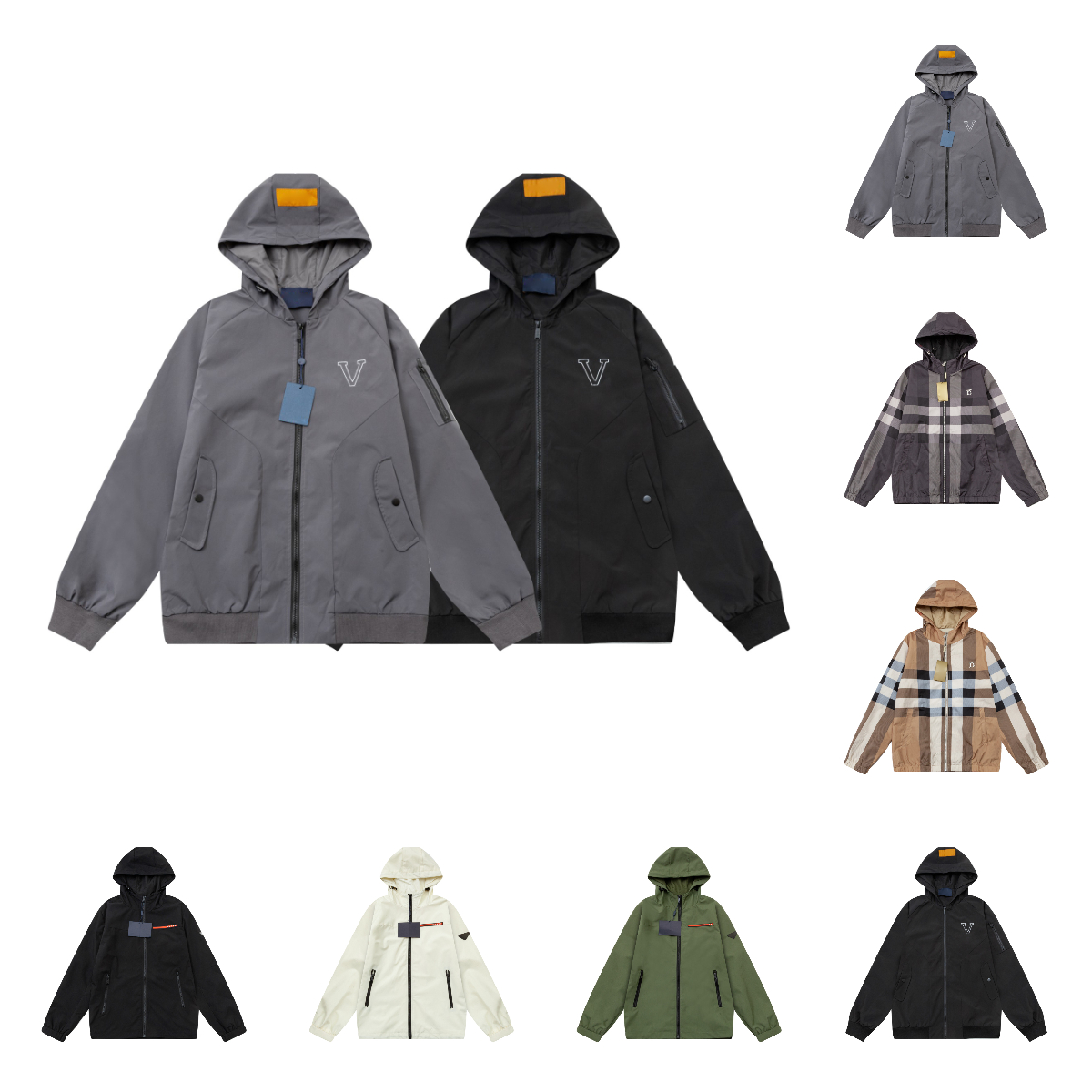 jacket windbreaker Men's sweatpants hoodie autumn and winter new embroidery . High hooded coat mainly push the version of men jogger running
