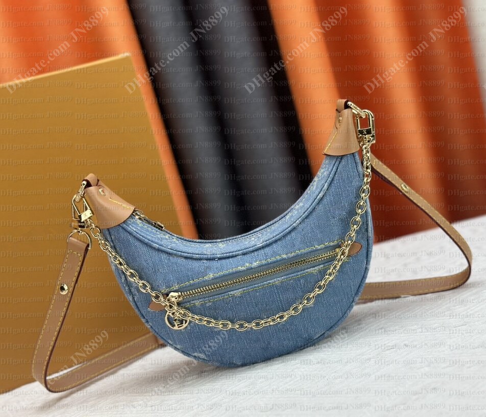 Designer Bag New Blue Denim Bag Luxury Bag Loop Purses High Quality Woman Handbag Bags Shoulder Bags Women Handbags Cross Body Designer Womens Ch-image-986153413
