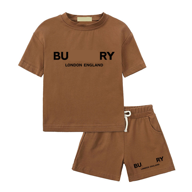 Ensembles de vêtements pour bébé T-shirts de créateurs Shorts de luxe Costumes Vêtements pour enfants Lettre Impression Hauts Pantalons courts po