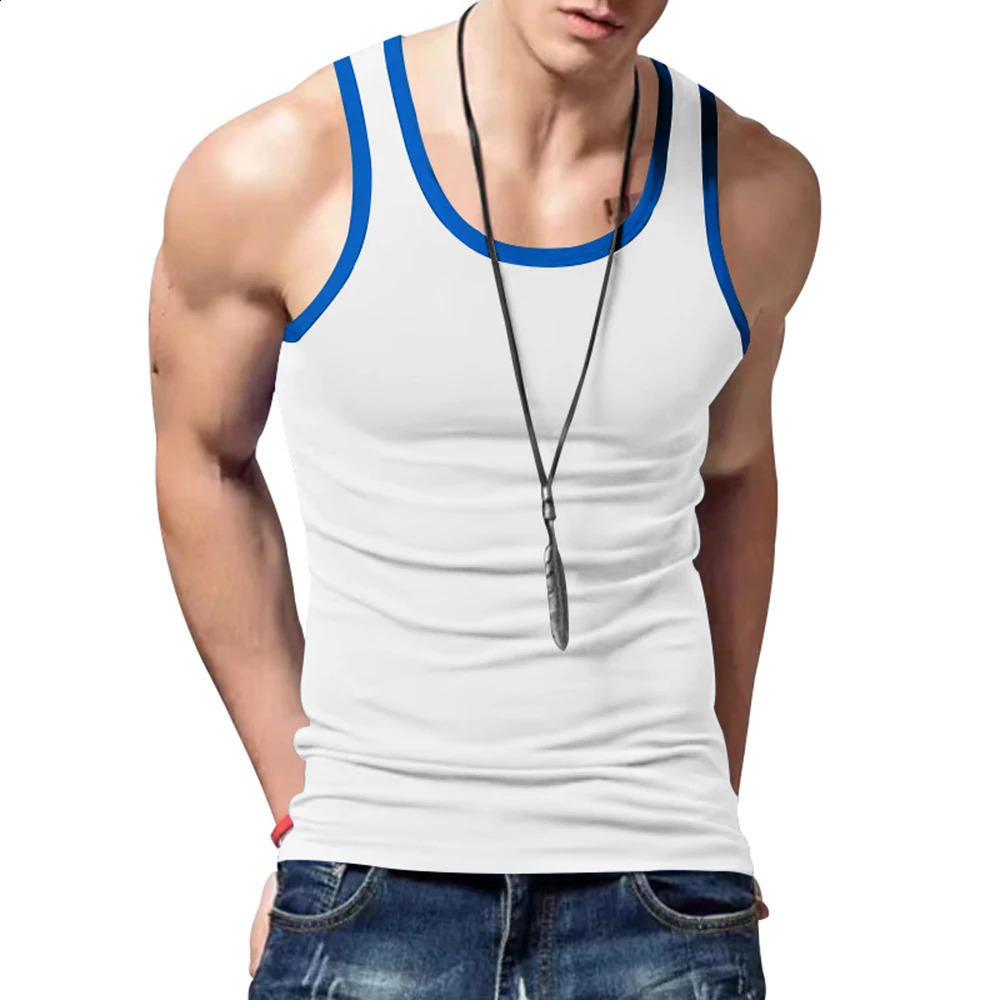 Summer sleeveless underwear mens fitness training running vest basic sportswear Tshirt 240802