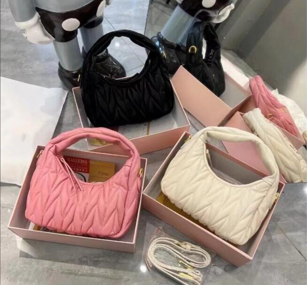 Womens pink makeup Designer bag satchel tote Fashion pochette underarm hobo Genuine Leather shoulder strap clutch mens purses Crossbody bags hand-image-949131111