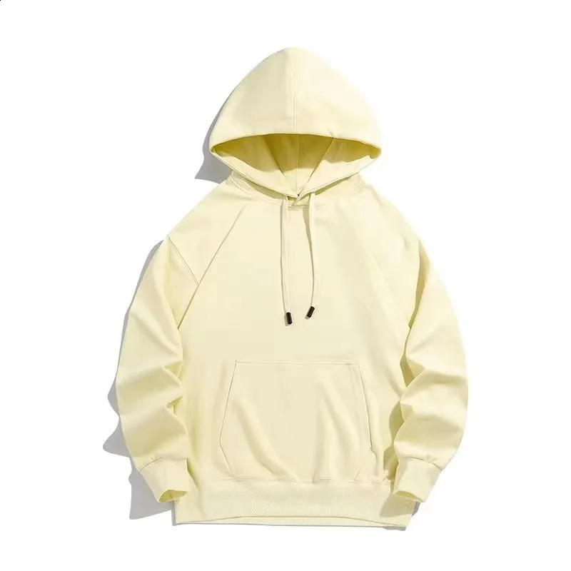 Heavy duty hooded mens fashion Lnstagram long sleeved clothing for spring and summer American hooded couple loose jacket solid color240805