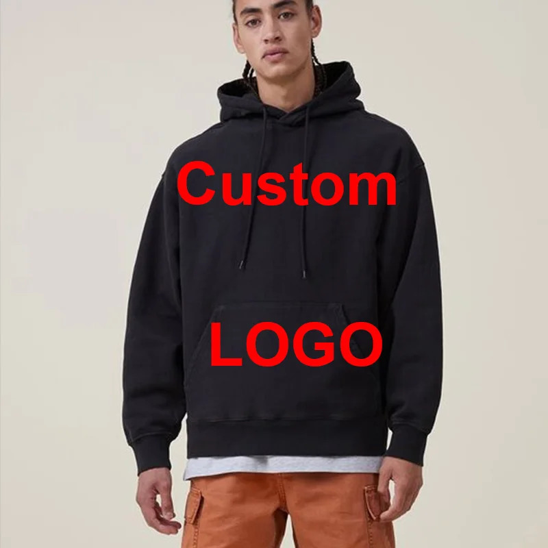 Customized DIY 600GSM Heavy duty Cotton Velvet Hoodie Mens Thick Wool Pullover Womens Warm Winter 240806