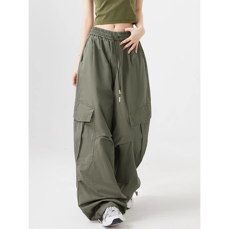 S-3XL Y2K Pantalon de cargaison Femmes Vintage surdimensionnée sur la jambe large Papte de survêtement Streetwear Harajuku Baggy Joggers High Wai
