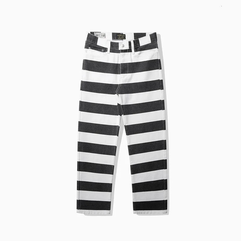 High quality lightweight cotton mens striped thick canvas pants for staff durable and casual straight cargo Trousers 240806