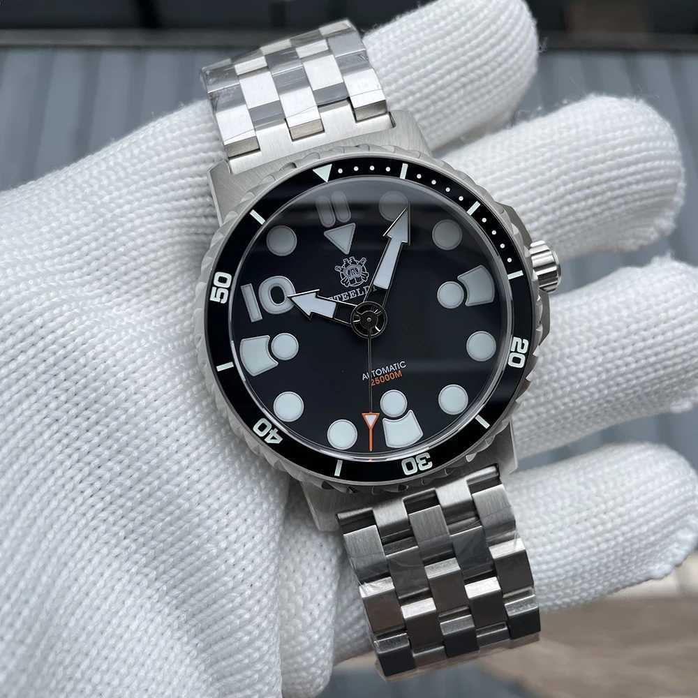Wristwatches New In SD1982 BGW9 Blue Luminous 46.5MM Large Size 25000M Waterproof Sapphire Glass Ceramic Frame NH35 Mens Diving ES H241114