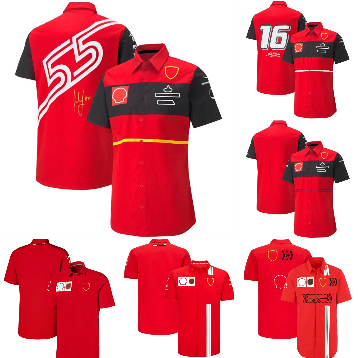 2022-2023 Nouvelle chemise F1 Formule 1 T-shirt à revers pour hommes Polo Polo Racing Racing Jersey Fashion Sports Men's Sports Casual Shirts