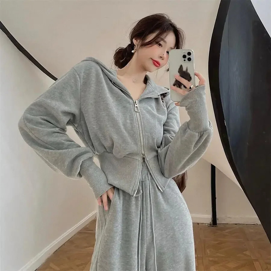 Fashionable Womens Tracksuit Hooded Sweatshirt Casual Trousers Two-piece Set Arrival Spring Autumn 240806