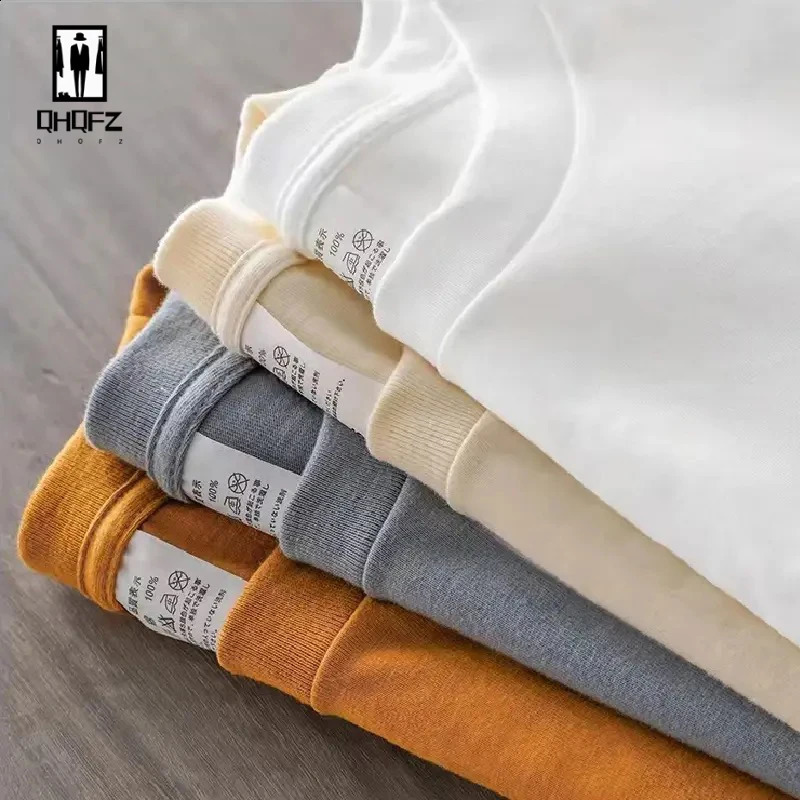 12 couleurs surdimensionnées pour hommes surdimensionnés Tshirt à manches courtes 100 Vêtements décontractés en coton pur 240805