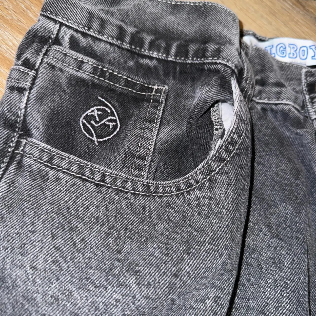 Polar Big Boy jeans Embroidery Y2k pants retro casual hiphop streetwear pocket mens skateboarding Trouser clothing 240806