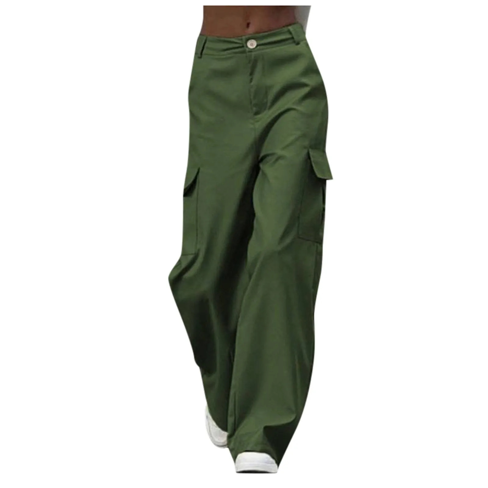 Femmes Y2K Pantalon de cargaison Pantalon de survêtement à taille basse solide