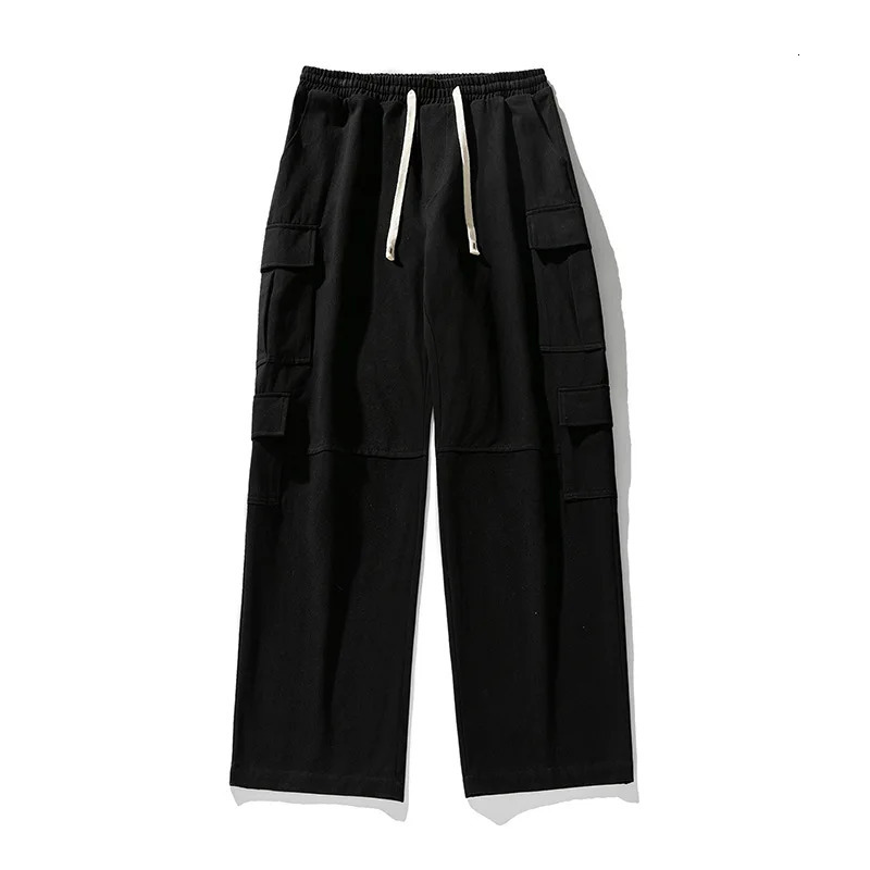 Yamancity pantalon de cargaison de poche à trois voies pour hommes Patch Patch japonais pantalon de nuit 240807