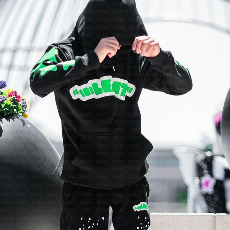 Vêtements de streetwear y2k hommes femmes sweat-shirt imprime à sweat à sweat surdimensionné Harajuku veste de pull noir gothique 240807