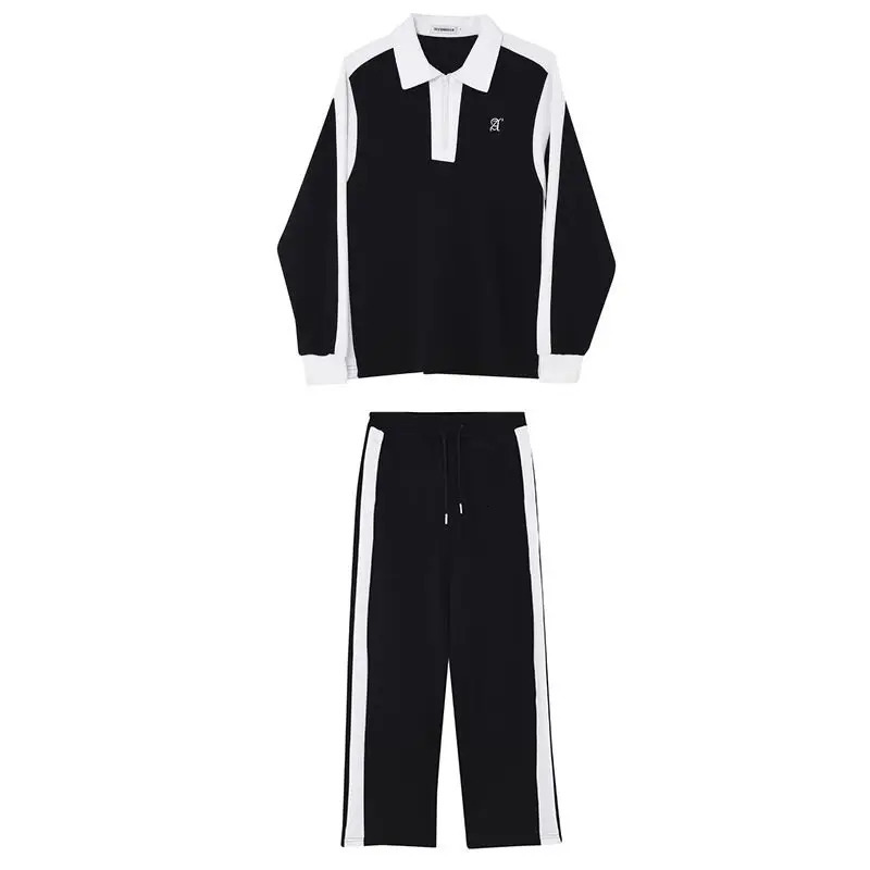 Jeunes hommes décontractés ensembles de style coréen sportif à la mode de survêtement à la mode du printemps automne des vêtements de polo en mol