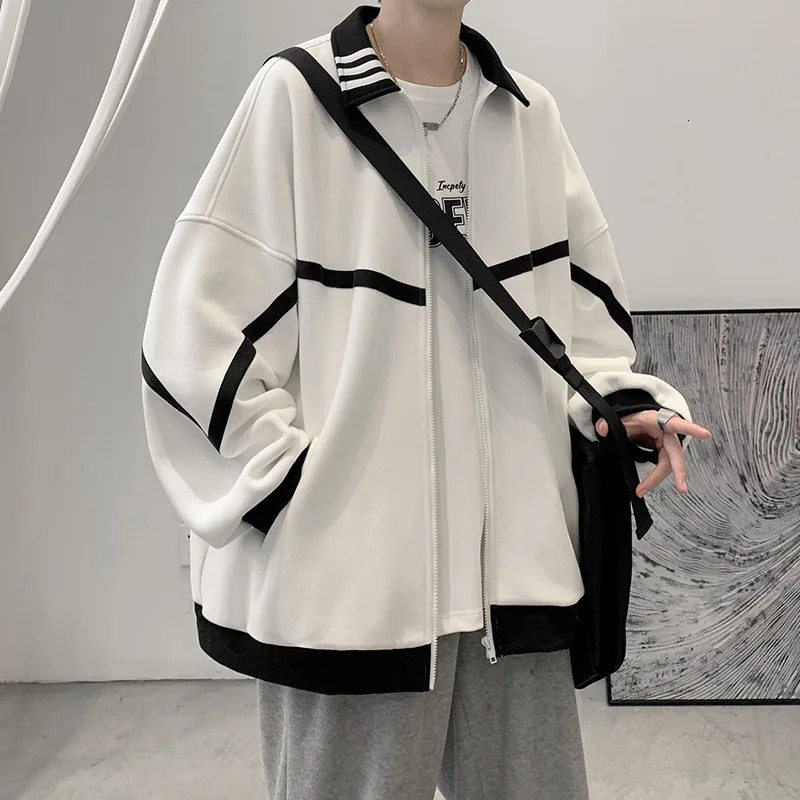 Spring Retro Mens Casual Jacket Fashion Loose Bomber Windproof Jacket Mens Jacket Ropa Hombre Street Clothing Baseball Uniform240806