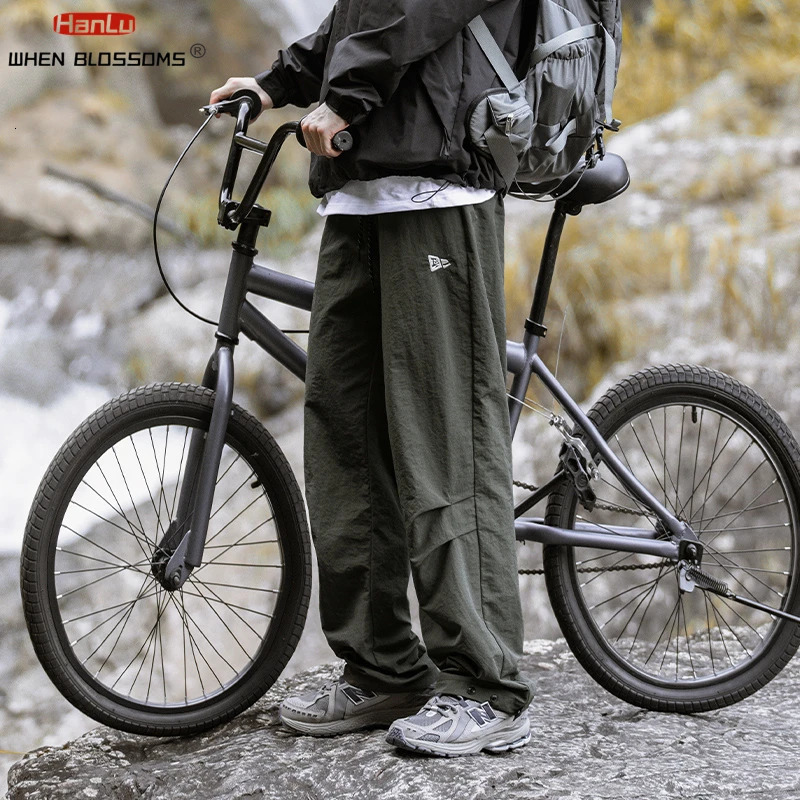 HANLU 2024 Autumn Freight Pants Mens Camping Riding Waterproof Outdoor Sports 240807