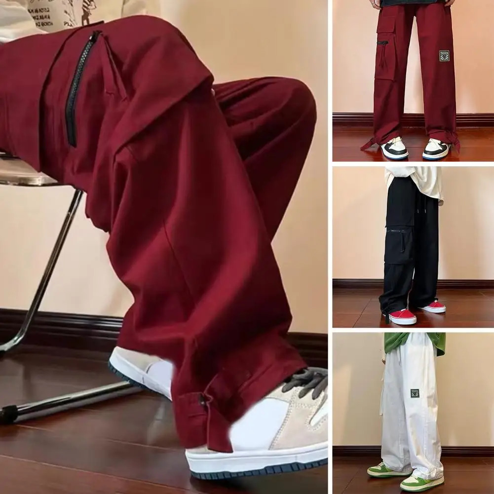 Men de cargaison Pantalon à crampons de couleur unin