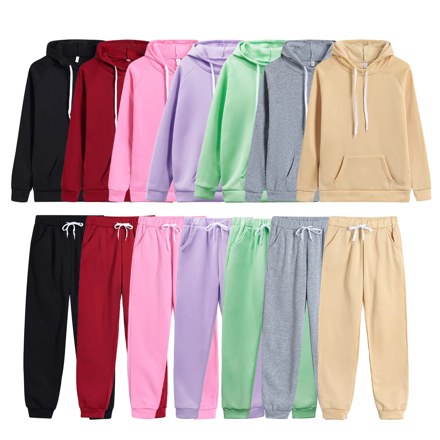 Les sueurs pour femmes ensemble sont des pulls doux sport décontracté mode polyvalente confortable des ensembles de correspondance quotidiens de