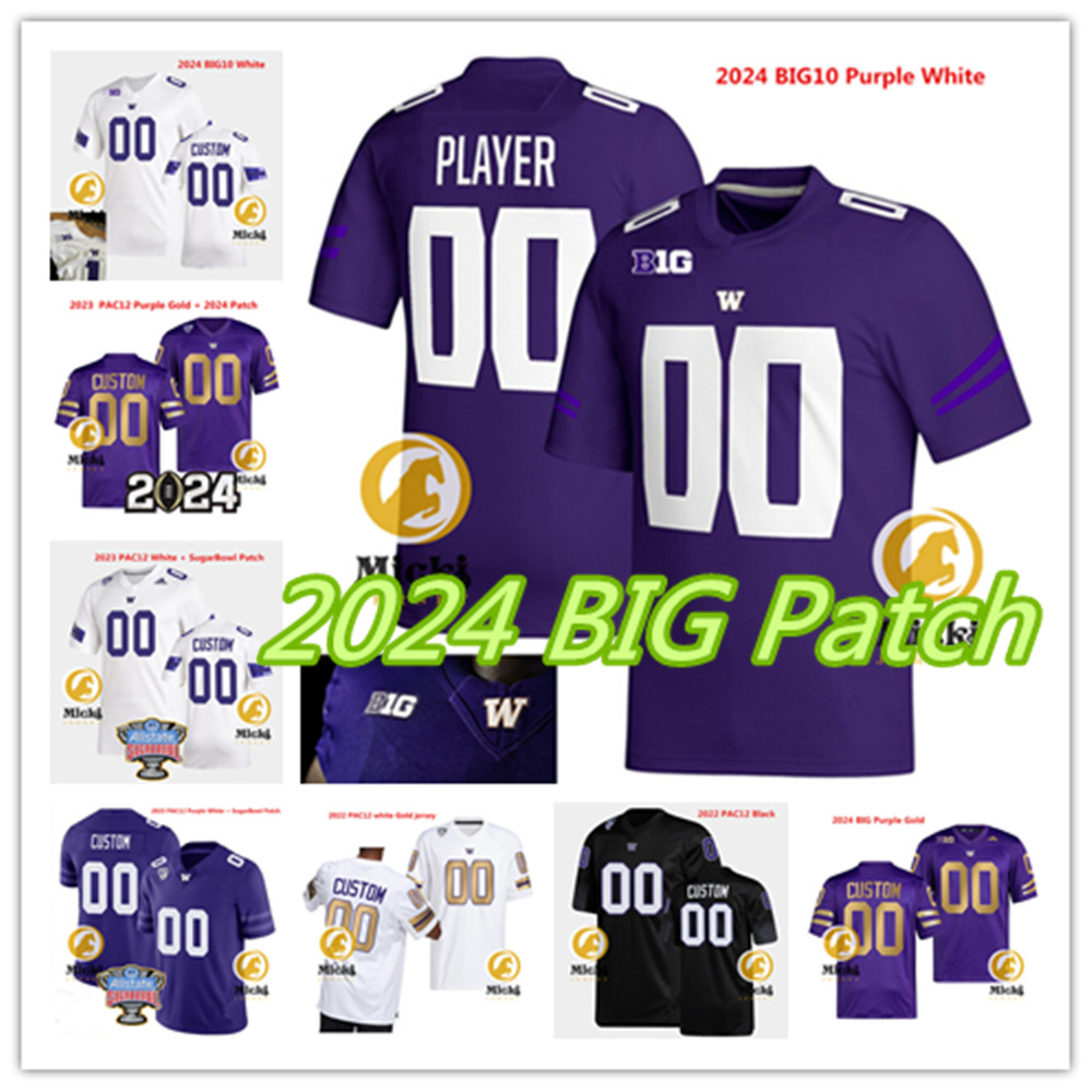 Budda Baker Washington Huskies Football Jersey Warren Moon Dante Pettis Vita Vea Roland Kirkby Chuck Carroll Wildcat Wilson Custom Washington Jer