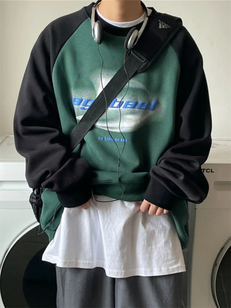 QWEEK 90s Vintage Hoodie Women Hip Hop Streetwear Oversized Sweatshirts Boyfriend Style Harajuku Retro Long Sleeve Pullover 240807