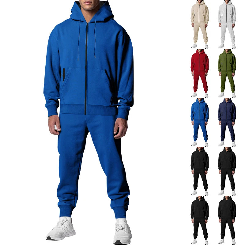 2024 Autumn Mens Wear with Wool Solid Color Double Pocket Ultra Thin Hoodie Sportswear Casual Fashion Mens Wear240806