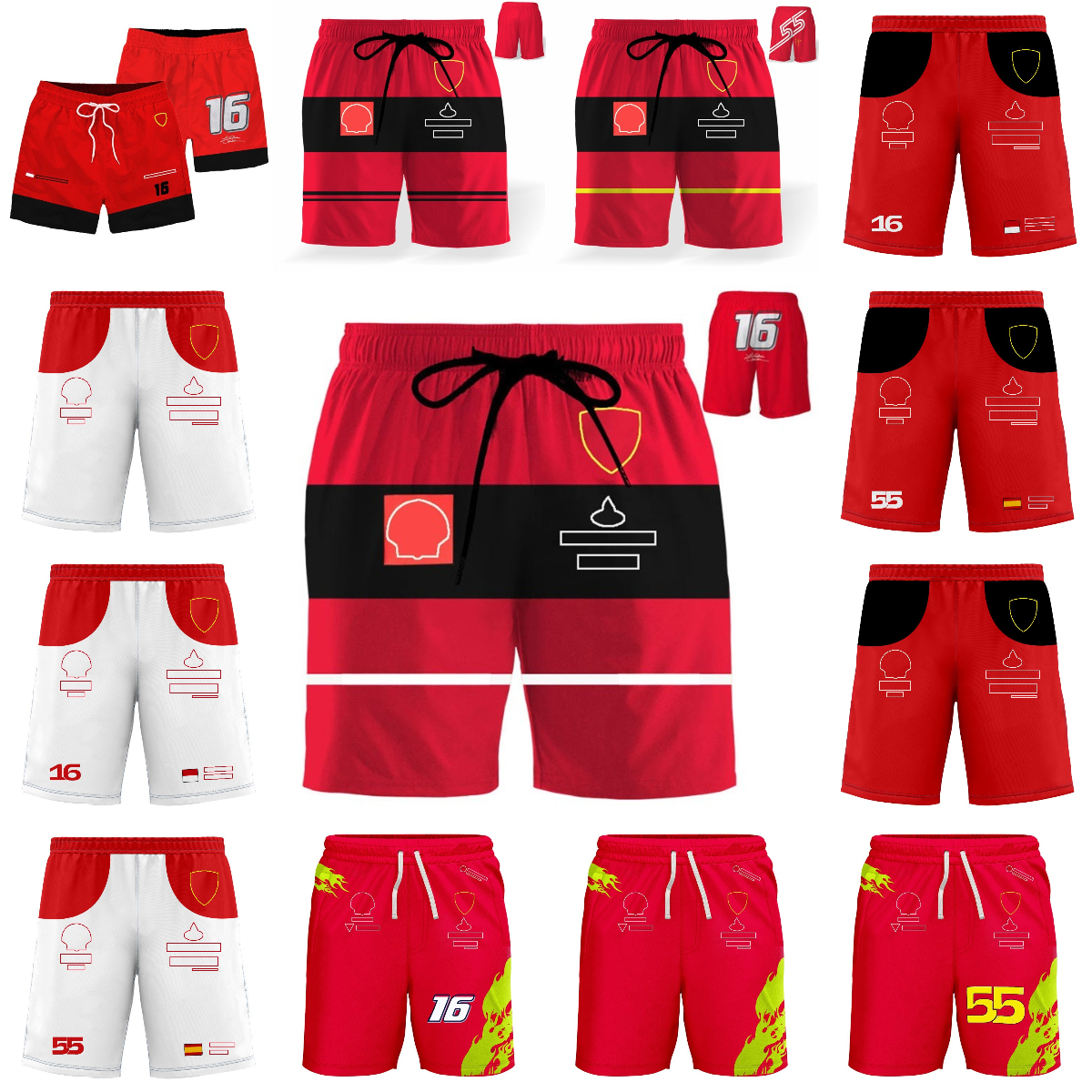 2024 Formule 1 Shorts pour hommes Summer F1 Team Red Racing Shorts de maillots de bain masculin Sweet Trunks Men Breatch Sports Sports Pantal