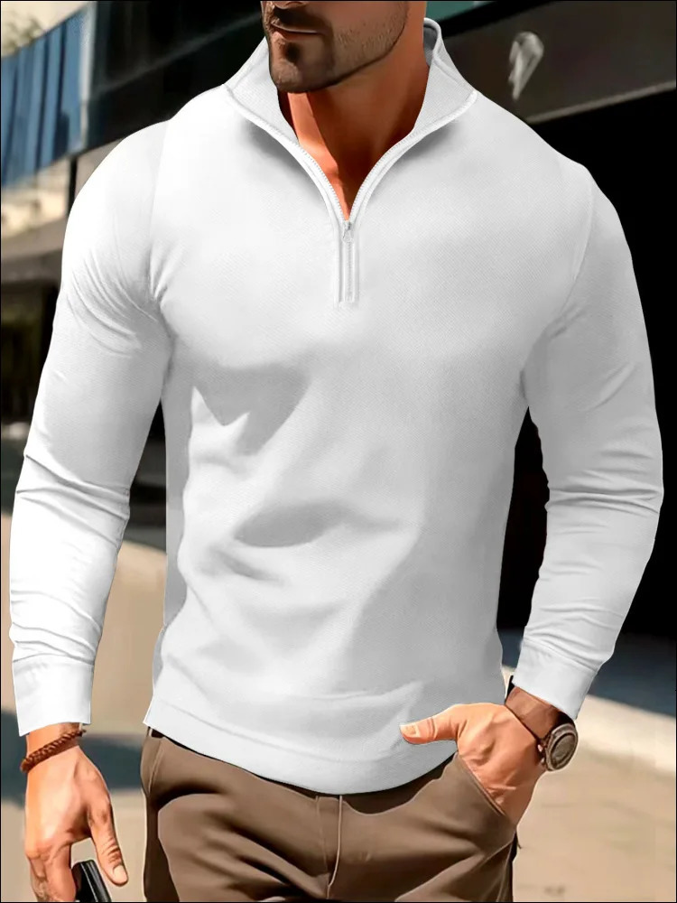 2024 Spring and Summer Cotton Polo Shirt Mens Business Casual Embroidered Lapel Breathable LongSleeved Men 240820