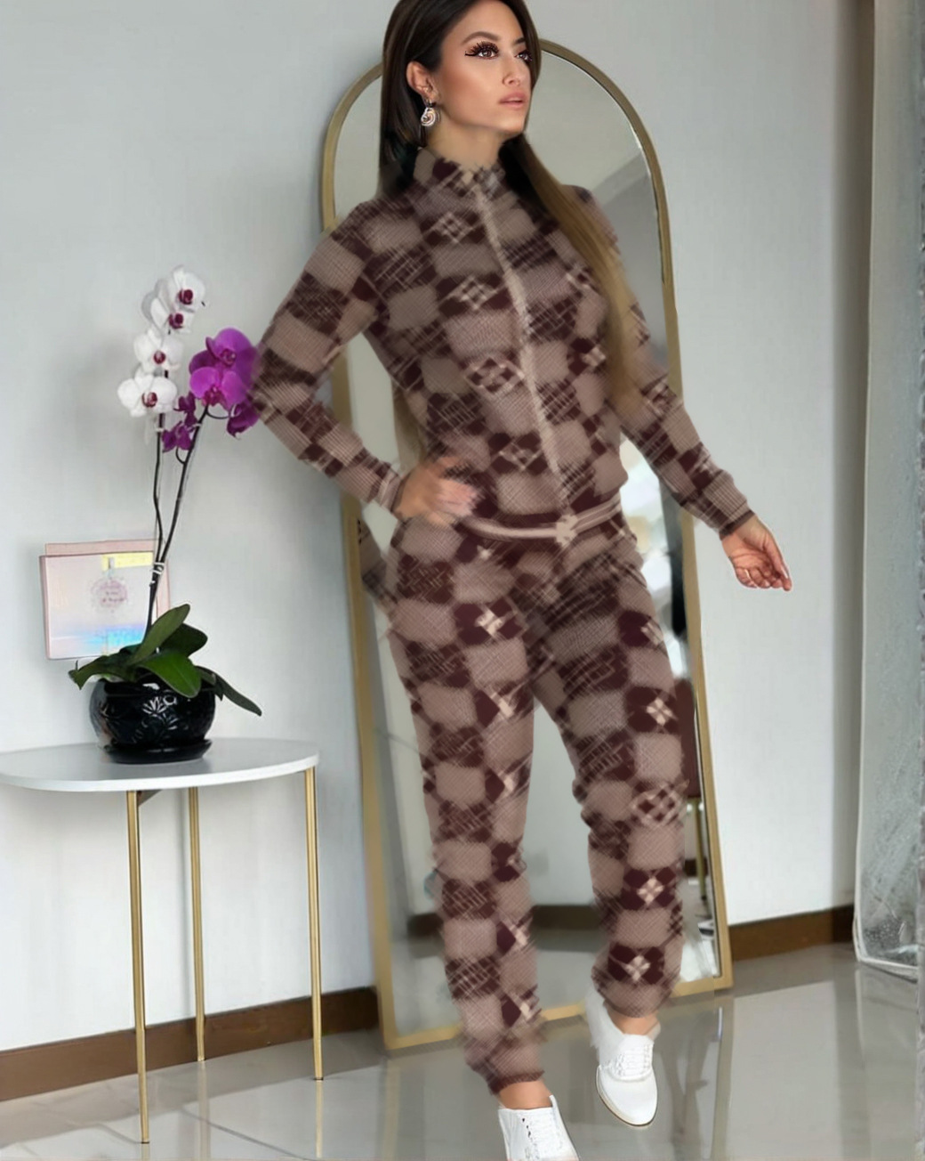 Women's Tracksuits Two Piece Sets Jackets Tops Drawstring Outfits hoodies and Sport Pants Casual survetement femme Mujer jogging training Cl