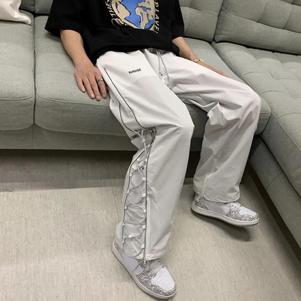 Men Pantalons de survêtement mince pantalon de cargaison hip hop streetwear punk baggy large jambe pantalon joggers pantalons hommes harem pant 2
